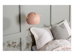 Venture Home Lámpara Suspendida^Suspensión de acero Tubbie old rose con 1 pantalla Rosa