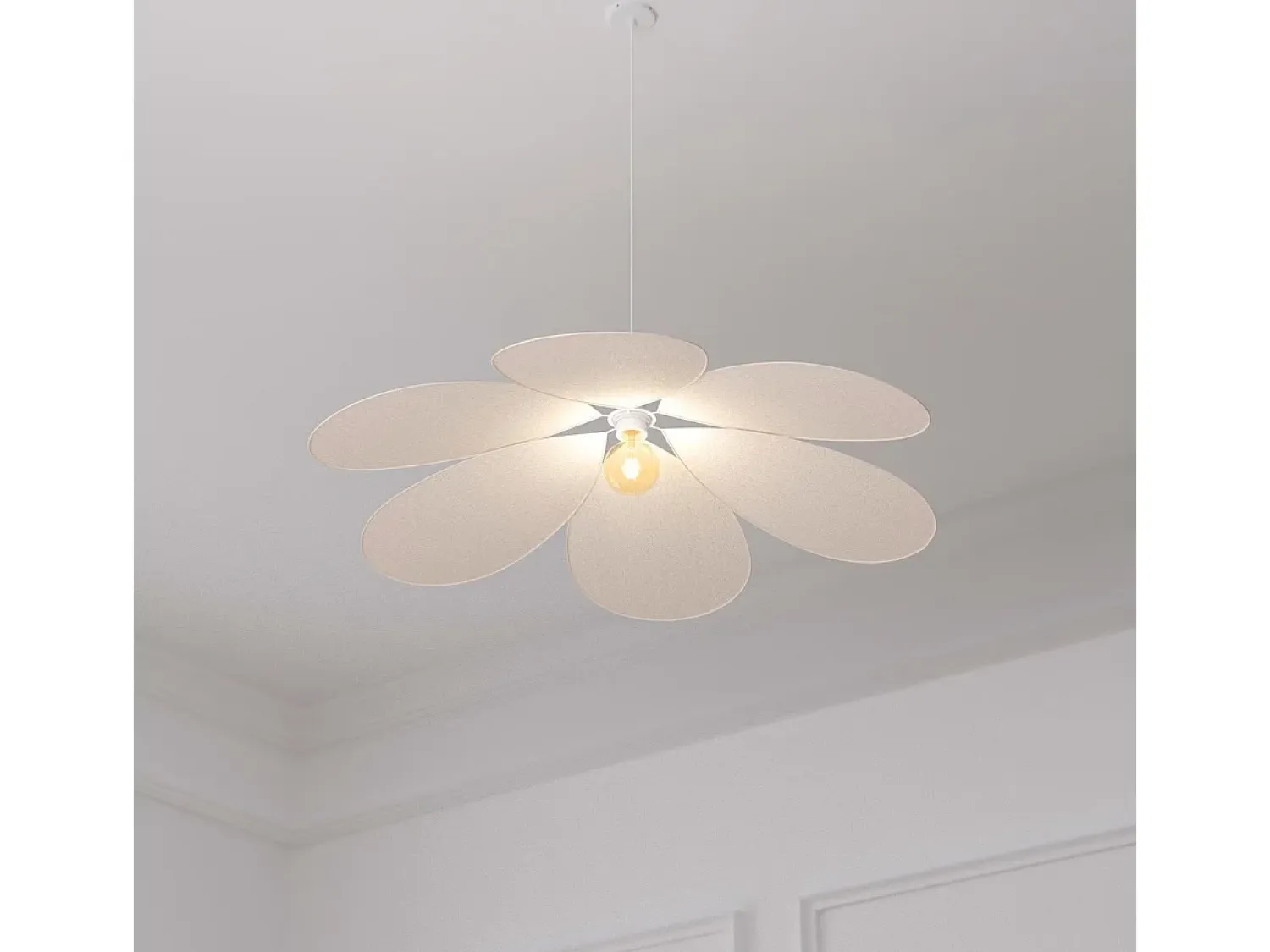Atmosphera Lámpara Suspendida^Suspensión en forma de pétalo Beige