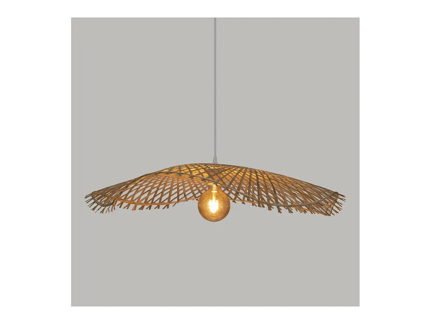 Sale Atmosphera Suspensión tipo sombrero de paja Beige