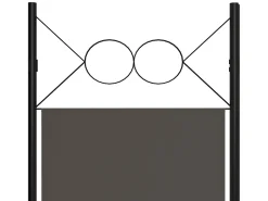 Tabique divisorio antracita de 6 paneles 240x180 cm Gris