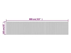 Tabique divisorio blanco 165x800 cm bambú