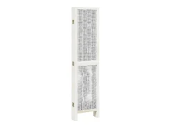 Tabique divisorio de 6 paneles en madera maciza de paulownia blanca