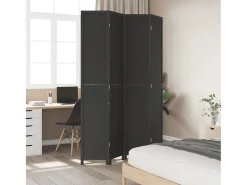 Tabique divisorio de 4 paneles en madera maciza de paulownia negra