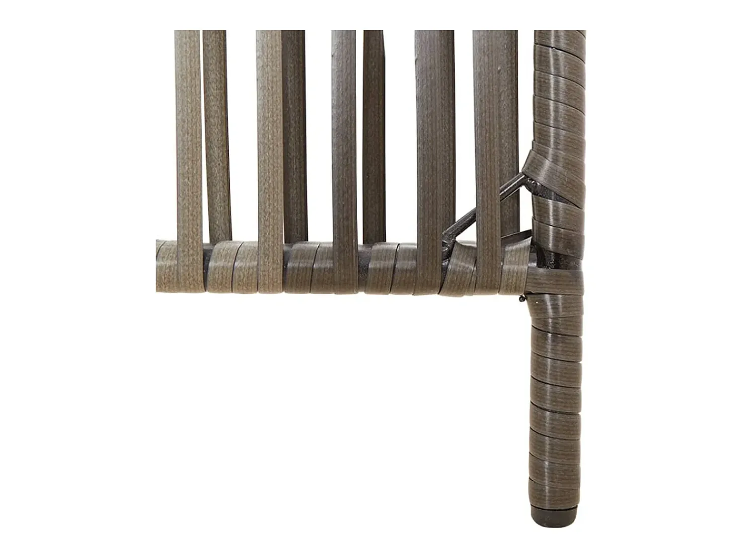 Sale Tabique divisorio de 5 paneles de mimbre de resina Gris