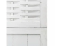Tabique divisorio de 3 paneles en madera maciza de paulownia blanca