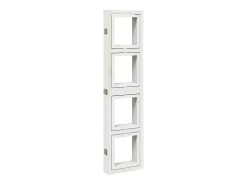 Tabique divisorio de 6 paneles en madera maciza de paulownia blanca