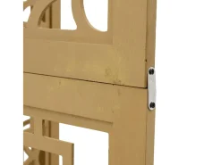 Tabique divisorio de 6 paneles en madera maciza de paulownia marrón