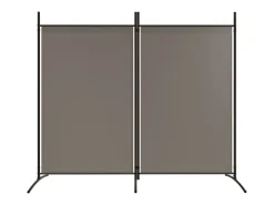 Tabique divisorio de 2 paneles Antracita 175x180 cm Tejido