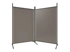 Tabique divisorio de 2 paneles Antracita 175x180 cm Tejido