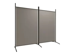 Tabique divisorio de 2 paneles Antracita 175x180 cm Tejido