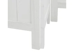 Tabique divisorio de 3 paneles en madera maciza de paulownia blanca