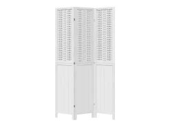 Tabique divisorio de 3 paneles en madera maciza de paulownia blanca