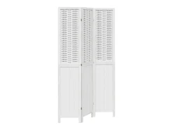 Tabique divisorio de 3 paneles en madera maciza de paulownia blanca