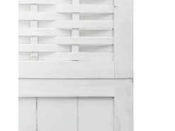 Tabique divisorio de 3 paneles en madera maciza de paulownia blanca