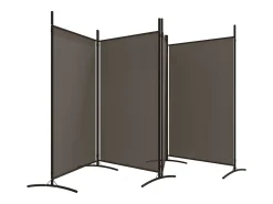 Tabique divisorio de 4 paneles Antracita 346x180 cm Tejido