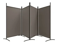 Tabique divisorio de 4 paneles Antracita 346x180 cm Tejido