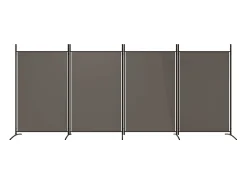 Tabique divisorio de 4 paneles Antracita 346x180 cm Tejido