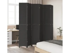 Tabique divisorio de 6 paneles en madera maciza de paulownia negra