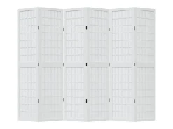 Tabique divisorio de 6 paneles en madera maciza de paulownia blanca