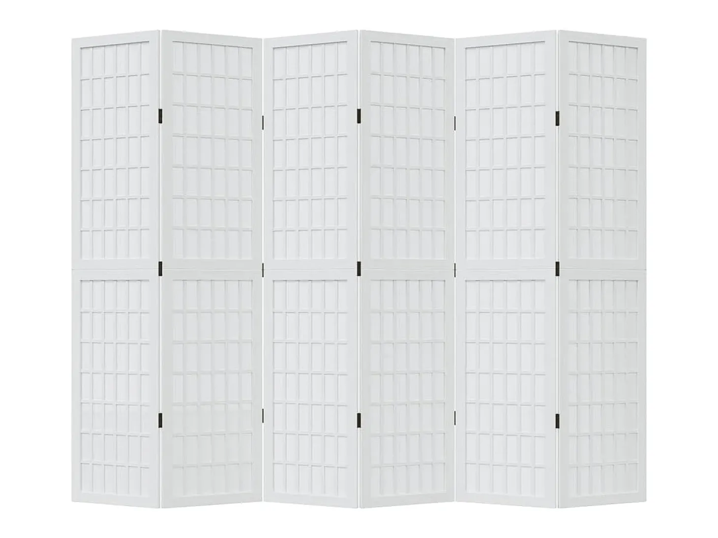 Tabique divisorio de 6 paneles en madera maciza de paulownia blanca
