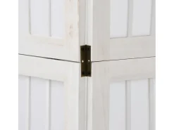 Tabique divisorio de 6 paneles en madera maciza de paulownia blanca