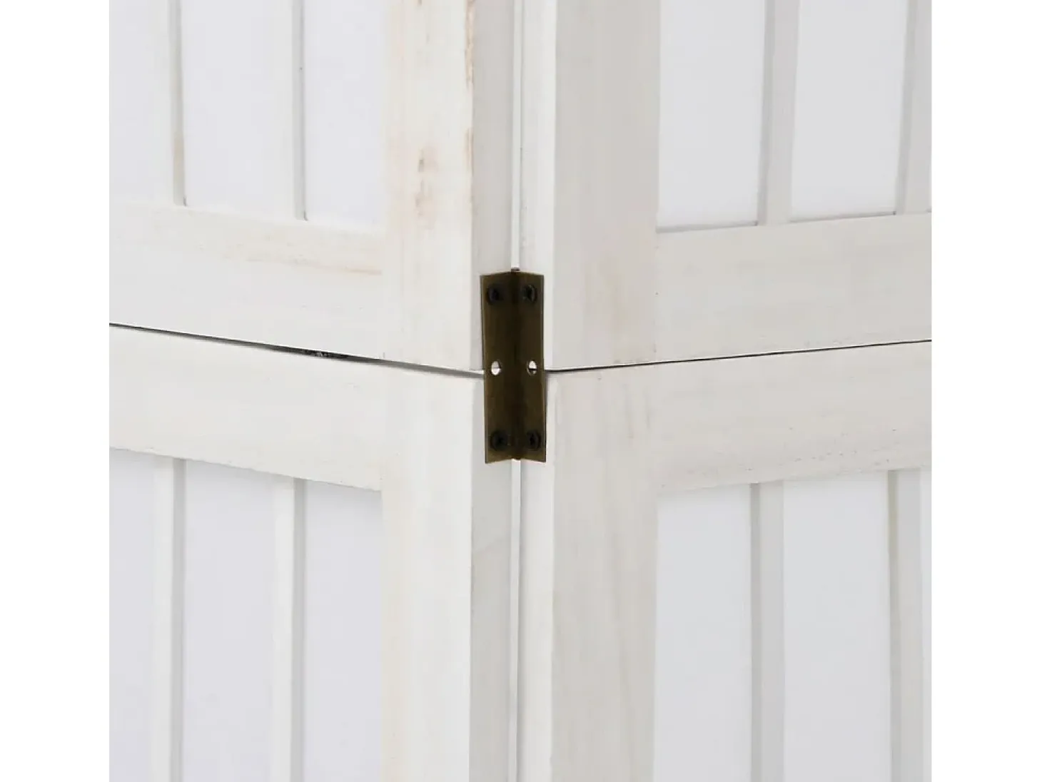Tabique divisorio de 6 paneles en madera maciza de paulownia blanca