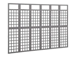 Tabique divisorio de 6 paneles/celosía de madera maciza de abeto