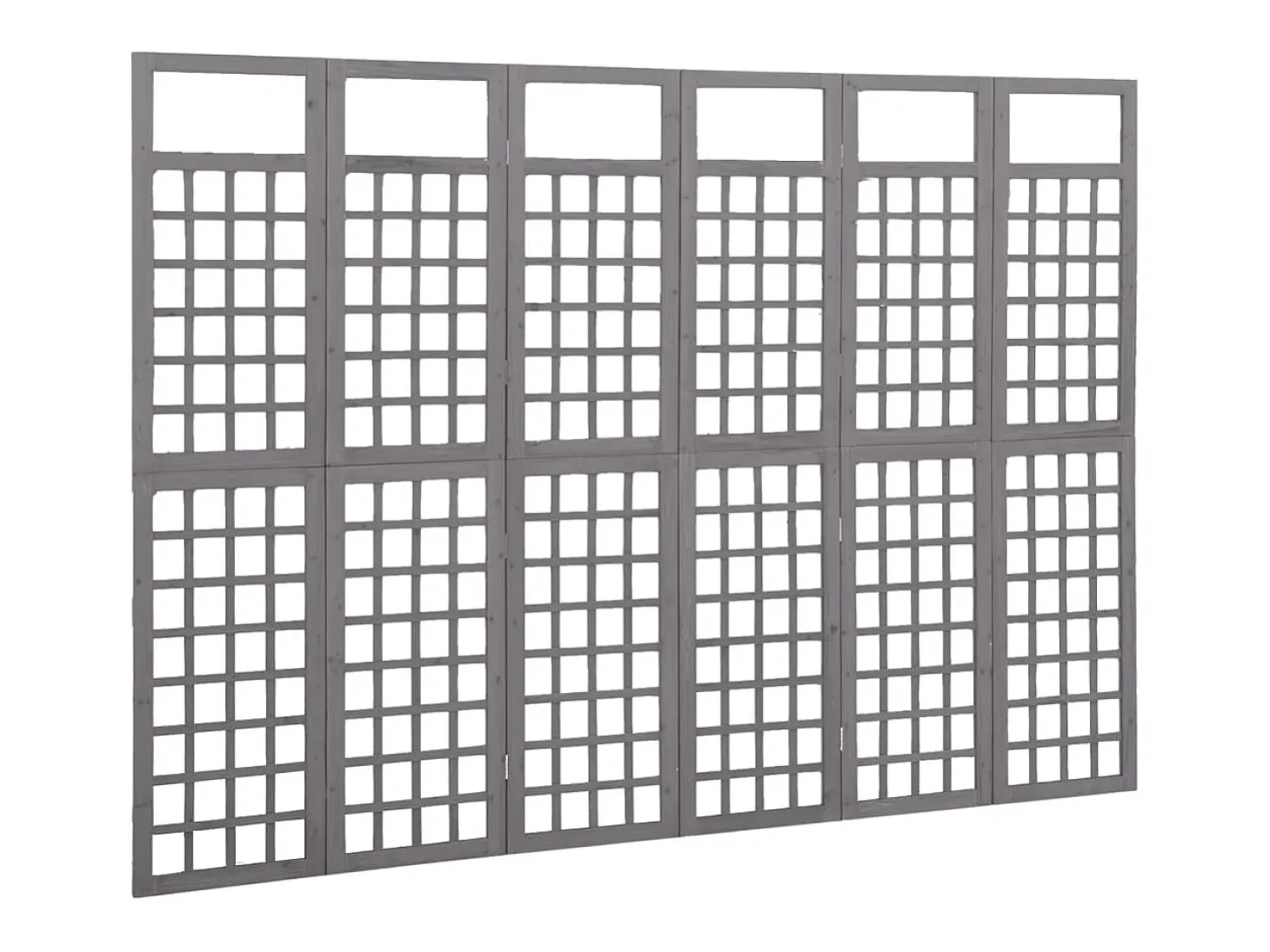 Tabique divisorio de 6 paneles/celosía de madera maciza de abeto