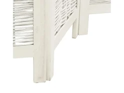 Tabique divisorio de 4 paneles en madera maciza de paulownia blanca