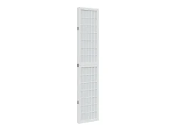 Tabique divisorio de 4 paneles en madera maciza de paulownia blanca