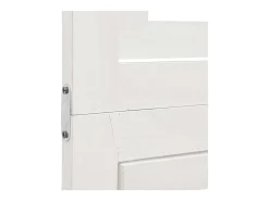 Tabique divisorio de 5 paneles en madera maciza de paulownia blanca Blanco