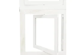 Tabique divisorio de 5 paneles en madera maciza de paulownia blanca Blanco