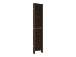 Sale Tabique divisorio de 6 paneles en color marrón oscuro fabricado en paulownia maciza Marru00f3n