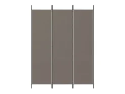 Tabique divisorio de 3 paneles Antracita 150x220 cm Tejido