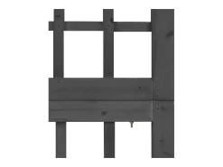 Tabique divisorio de 3 paneles Madera de pino Negro 121x180 cm