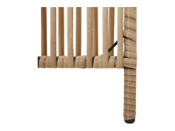 Tabique divisorio de 5 paneles de mimbre de resina beige