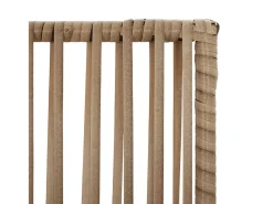 Tabique divisorio de 5 paneles de mimbre de resina beige
