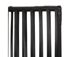 Tabique divisorio de 5 paneles de mimbre de resina negra
