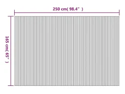 Tabique divisorio de bambú blanco 250 x 165 cm