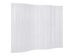 Tabique divisorio de bambú blanco 250 x 165 cm