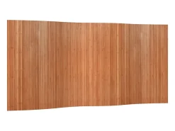 Tabique divisorio marrón 165x400 cm bambú