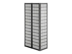 Tabique Divisorio SucceBuy, Tabique Divisorio Japonés de 3 Paneles, Tabique Japonés Portátil, de Madera, Gira 360°, 120,5 x 170 x 1,9 cm, para Separar Habitaciones Negro