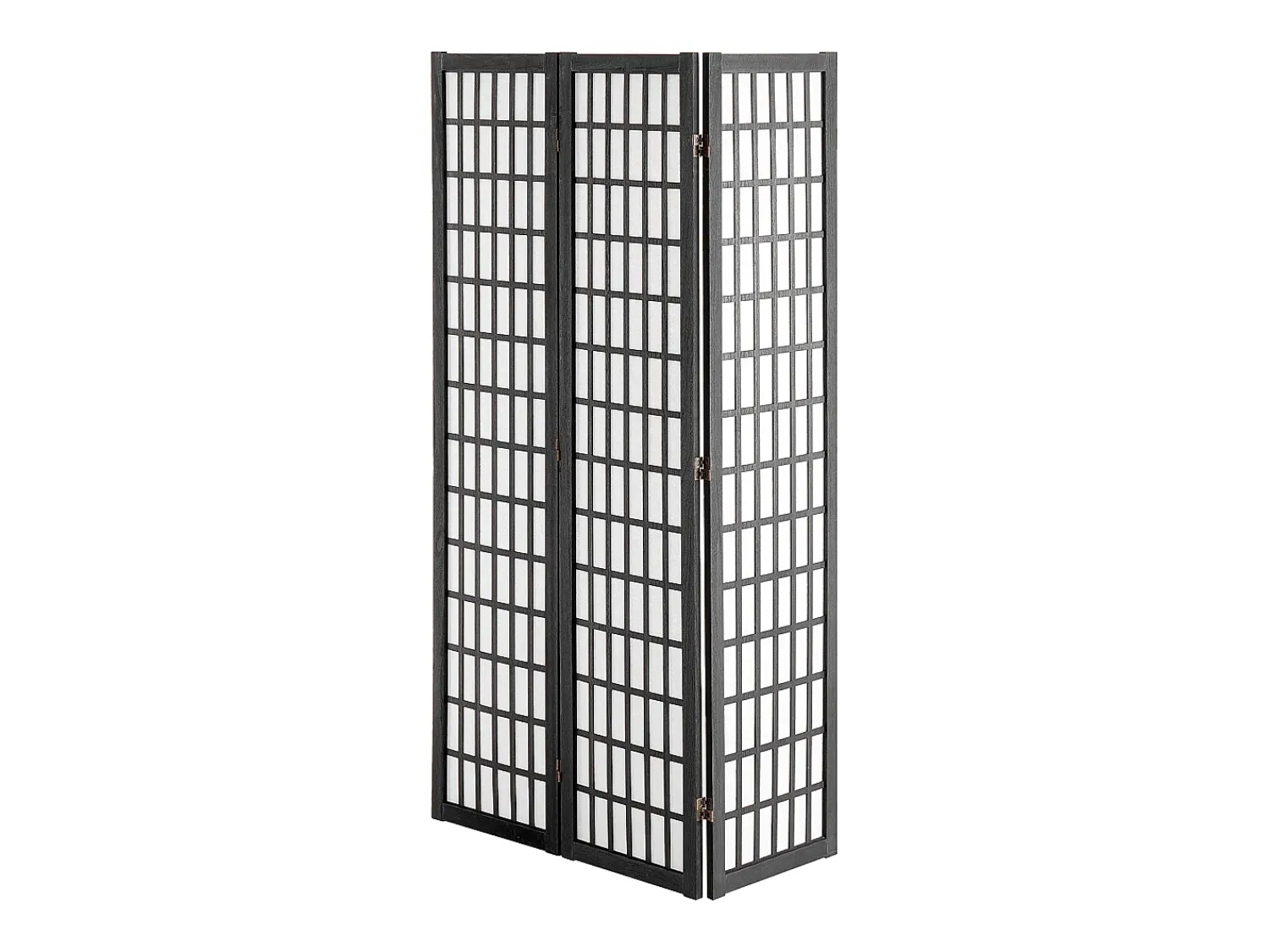 Tabique Divisorio SucceBuy, Tabique Divisorio Japonés de 3 Paneles, Tabique Japonés Portátil, de Madera, Gira 360°, 120,5 x 170 x 1,9 cm, para Separar Habitaciones Negro
