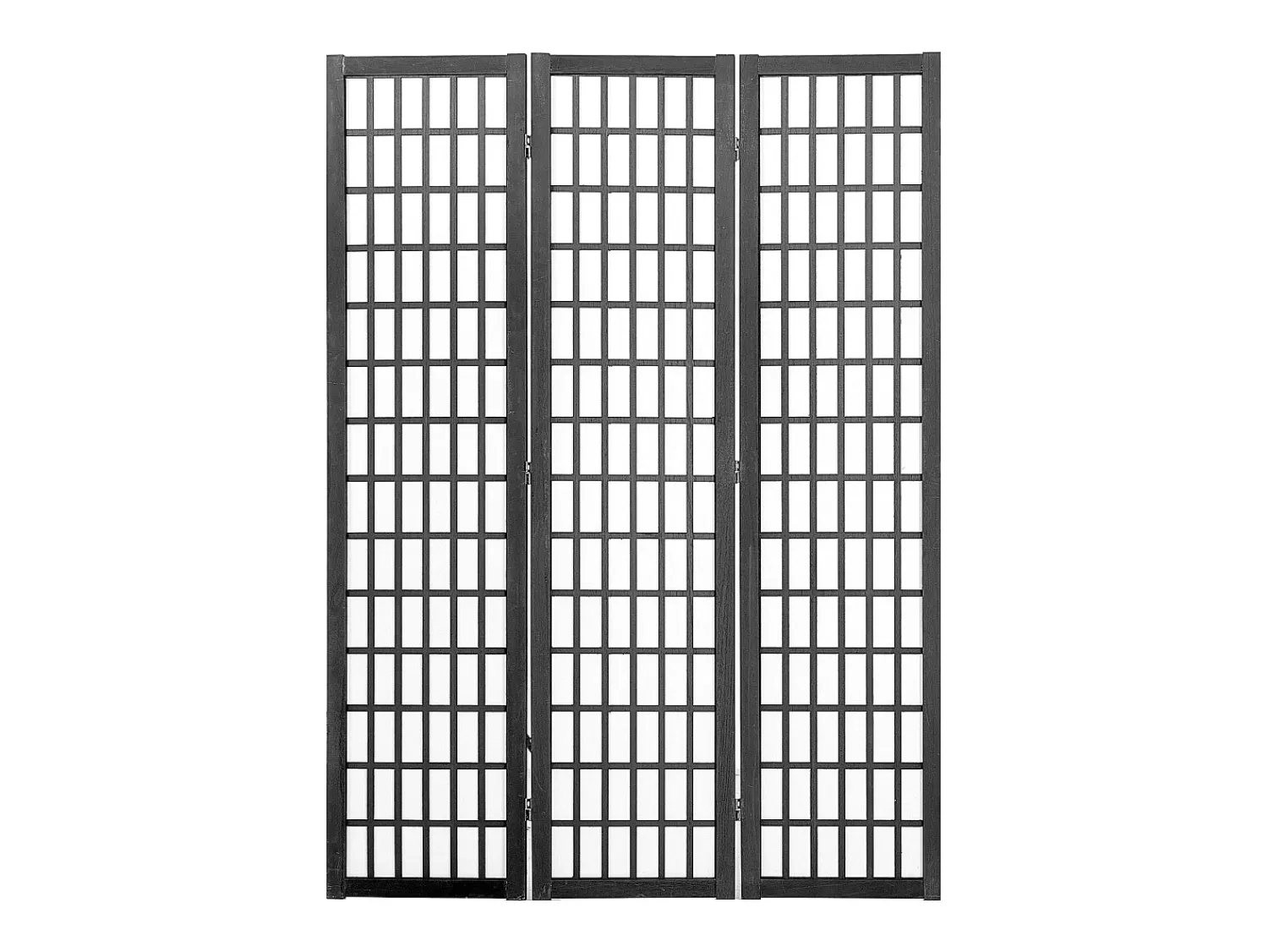 Tabique Divisorio SucceBuy, Tabique Divisorio Japonés de 3 Paneles, Tabique Japonés Portátil, de Madera, Gira 360°, 120,5 x 170 x 1,9 cm, para Separar Habitaciones Negro