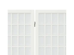 Tabique plegable 5 paneles 200x170 cm Blanco