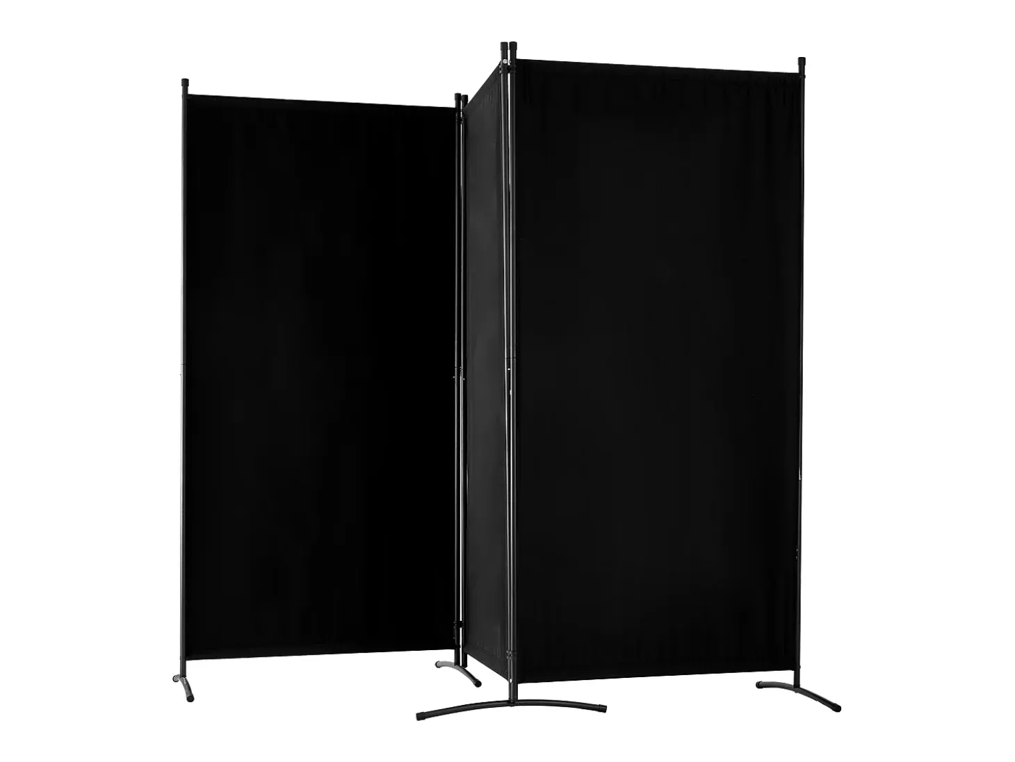 Tabique SucceBuy Biombo, Biombo Plegable de 3 Paneles, Separador Portátil, Color Negro