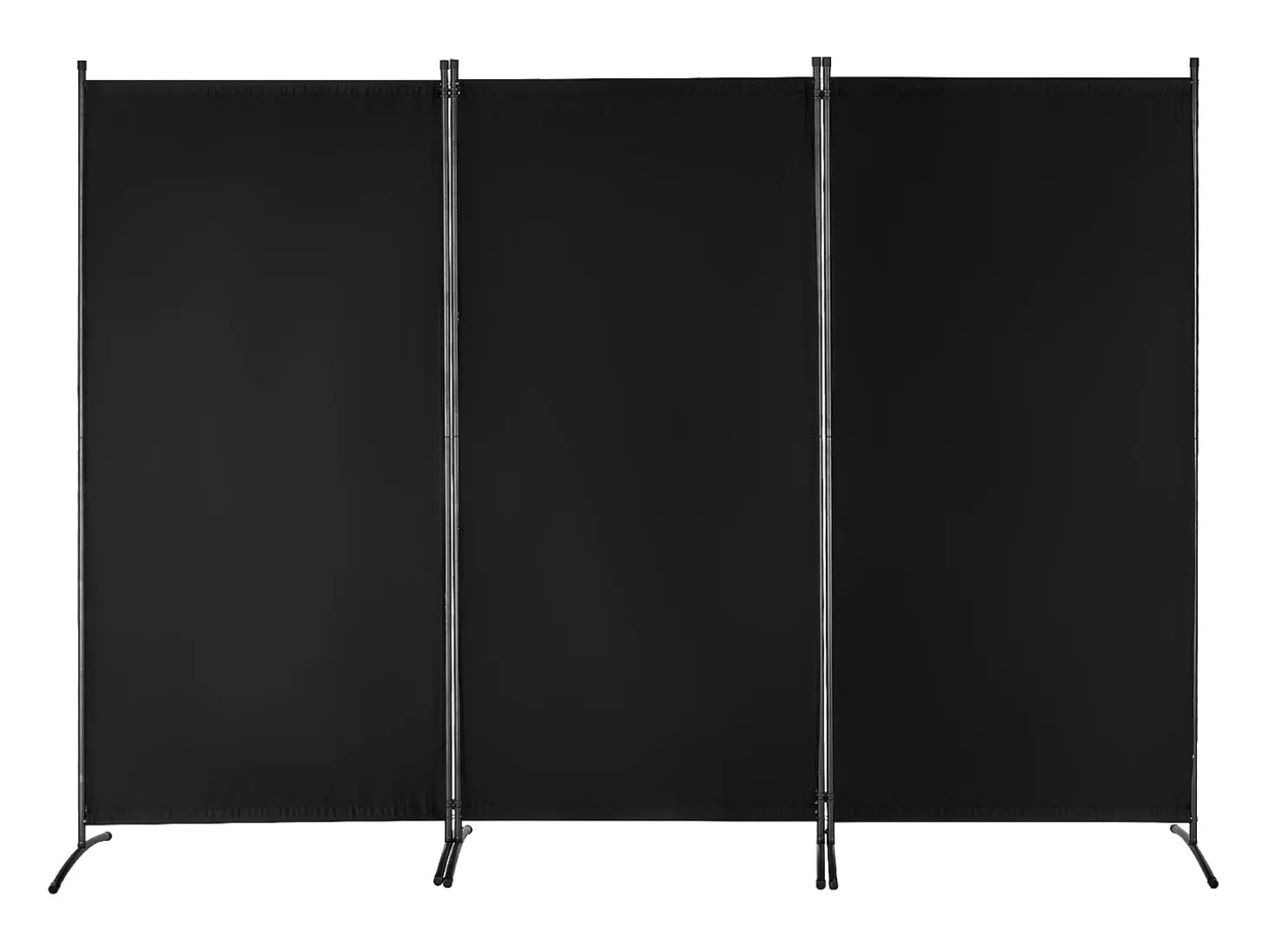 Tabique SucceBuy Biombo, Biombo Plegable de 3 Paneles, Separador Portátil, Color Negro