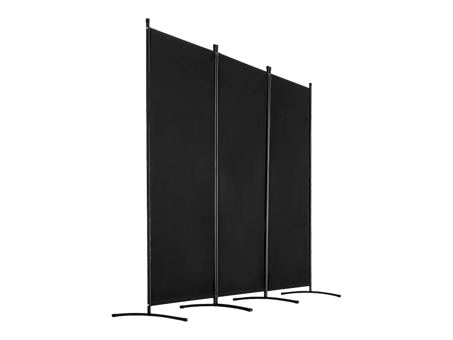Tabique SucceBuy Biombo, Biombo Plegable de 3 Paneles, Separador Portátil, Color Negro