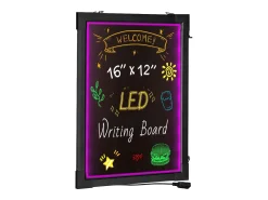 Clearance Tablero de Escritura de Mensajes con LED SucceBuy, 40,5 x 30,2 cm Iluminado y Borrable, para la Casa, la Tienda de Bodas Negro