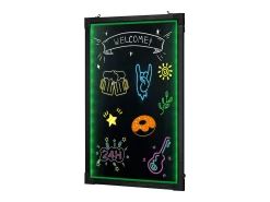 Clearance Tablero de Escritura de Mensajes con LED SucceBuy, 40,5 x 30,2 cm Iluminado y Borrable, para la Casa, la Tienda de Bodas Negro